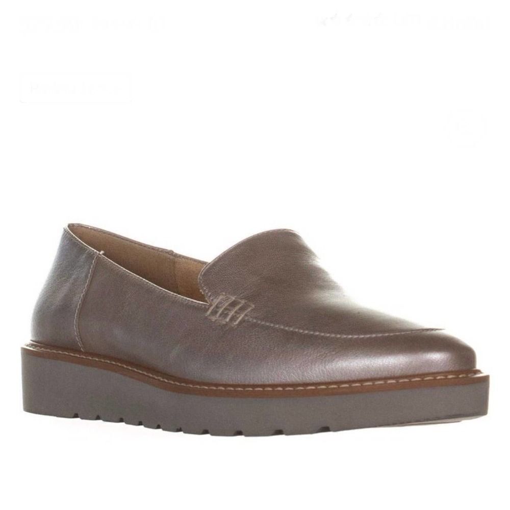 Naturalizer Women Auburn Closed Toe Oxfords In Silver Metallic Leather Size 7M
